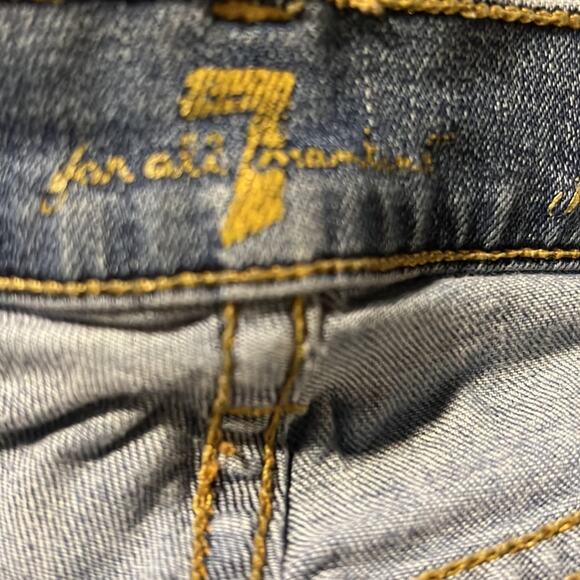 7 for All Mankind Josefina Skinny Button Fly Ankle Jeans Size 24 - Picture 7 of 12